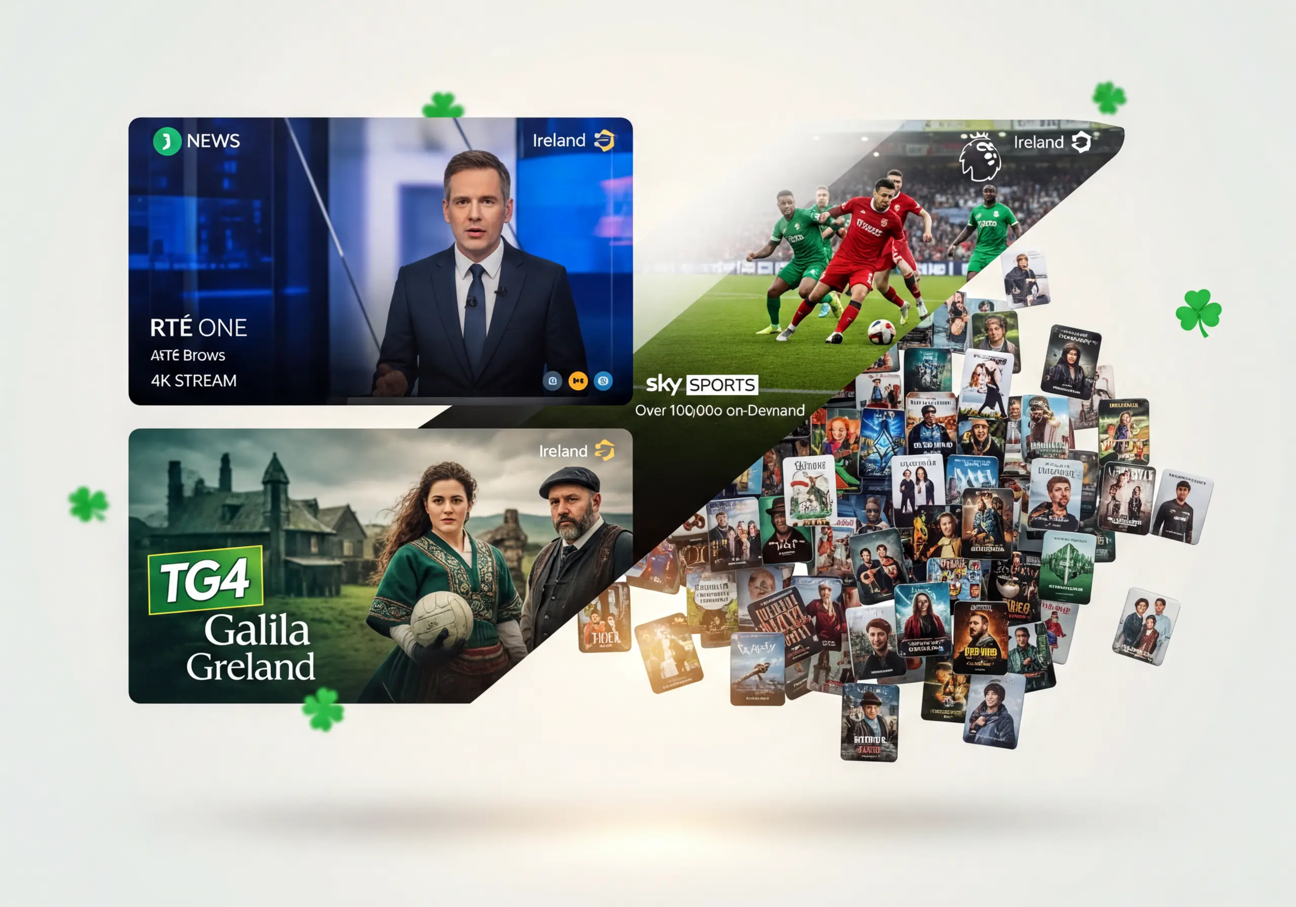 IPTV Ireland VOD library with 100,000+ movies and series available on demand