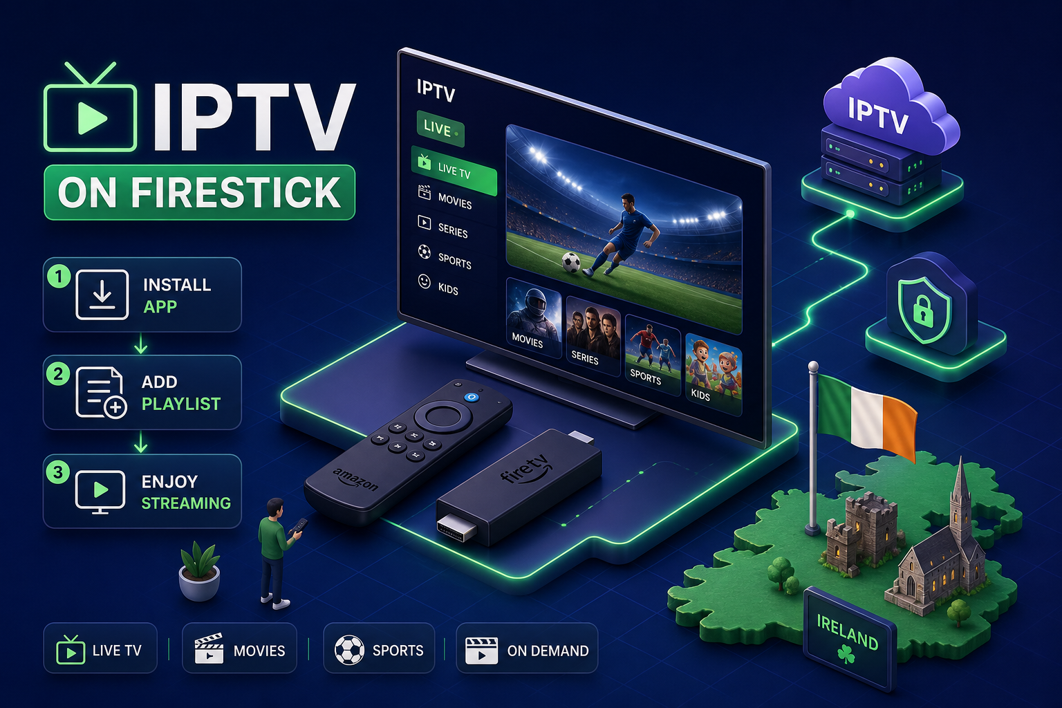 How to Set Up IPTV on Firestick in Ireland | Emerald IPTV Ireland