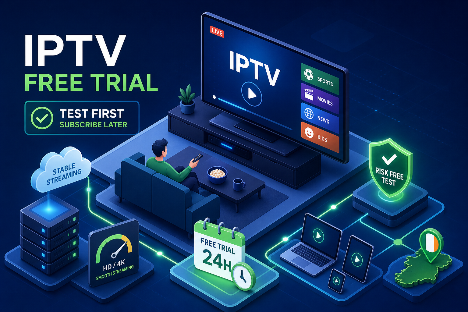 IPTV Free Trial Ireland: Test Before You Subscribe | Emerald IPTV Ireland