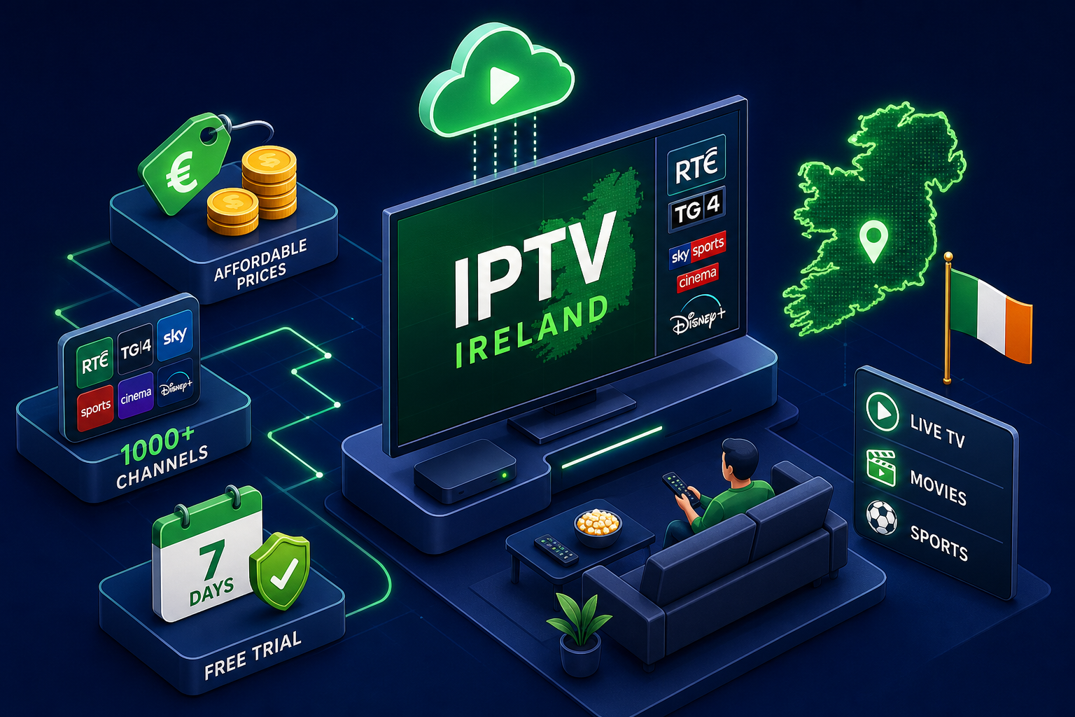 IPTV Ireland Subscription: Prices, Channels & Free Trials | Emerald IPTV Ireland